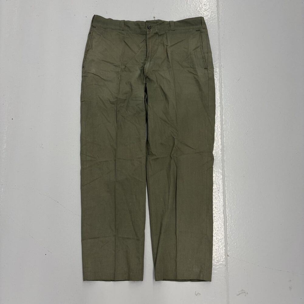 Vintage 60s Sears Green Sanforized Workwear Chinos 36x28